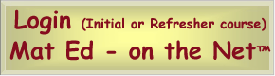 Login for Mat Ed - on the Net